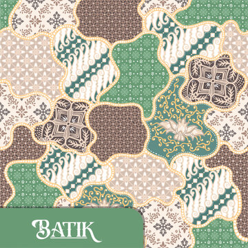 vector design of batik pattern from Indonesia, Solo, Pekalongan, Yogyakarta