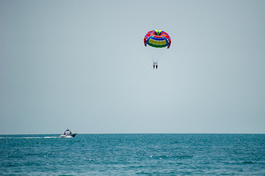 parasailing in the sea in Bulgaria