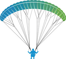 paragliding in the blue