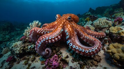 Colorful Octopus Underwater Photography