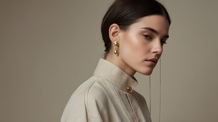Fashion Portrait of a Model with Elegant Styling