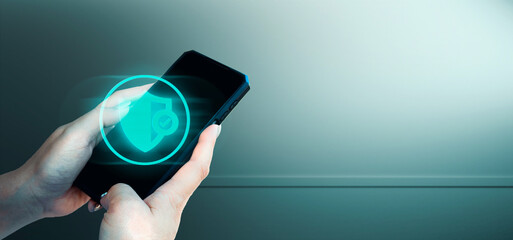 hand of businessman interactive touching a holographic of transaction financial network data...