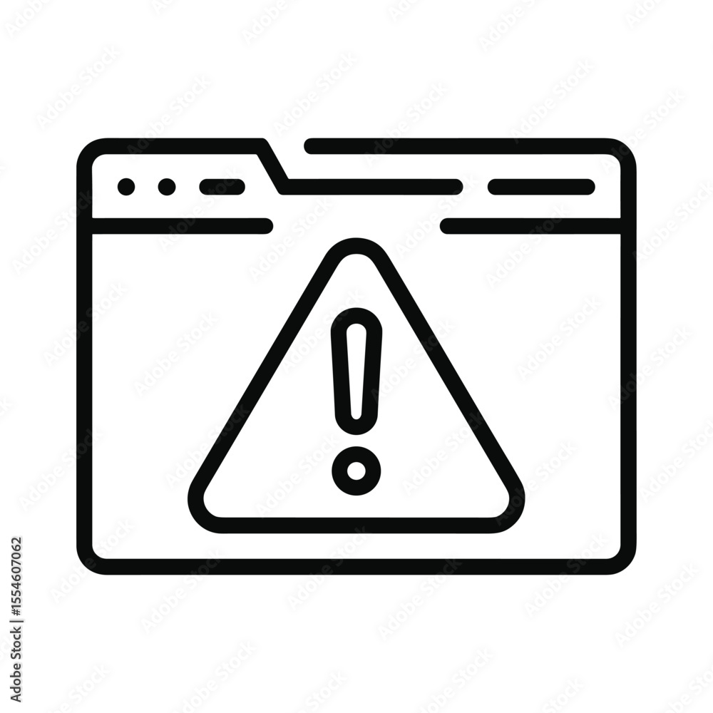 Poster website error warning sign alert notification internet security problem