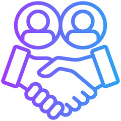 Customer engagement icon for market research, website, application, printing, document, poster design, etc