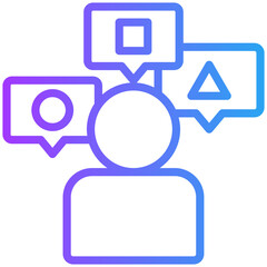User experience icon for market research, website, application, printing, document, poster design, etc