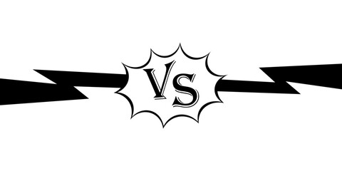 Versus logo vs letters for sports and fight competition. MMA, UFS, Battle, vs match, game concept competitive vs of floodlights vector design.