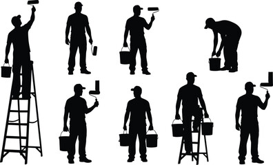 silhouettes of business people