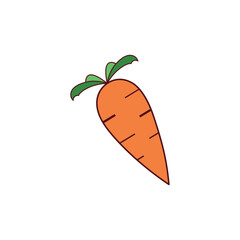 Flat Carrot Icon Simple Design