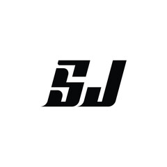 SJ monogram logo design letter text name symbol monochrome logotype alphabet character simple logo