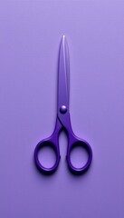Purple Scissors on a Glittery Violet Background