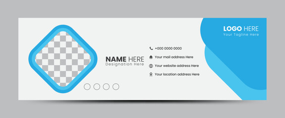 Email signature social media template design 