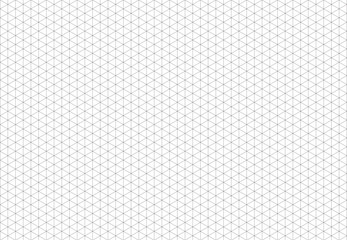 Isometric grid. Black line guides. Printable 3d perspective backdrop. Notebook sheet blank. Squared grid. Mathematics, typography pattern for making notebooks production for school.