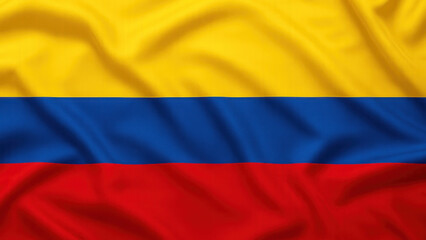 Vibrant Colombian flag fabric