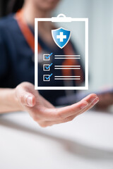 Professional medical doctor physician health insurance disease accident treatment health care hospital cancer patient protect life concept