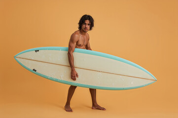 Surfer in studio