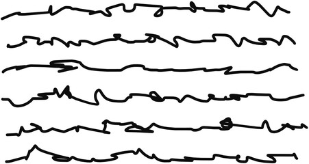 波線のグラフィック素材イラスト