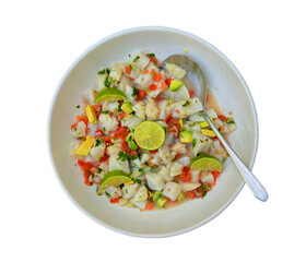 shrimp cod ceviches