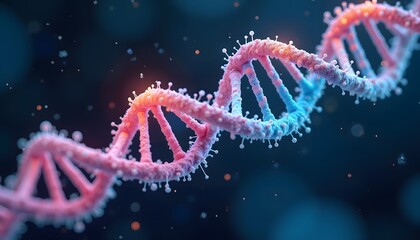 DNA-Strang in Nahaufnahme
