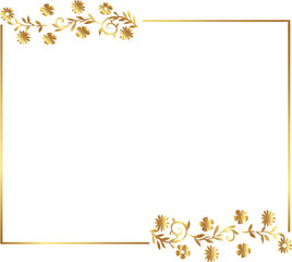 frame with leaves gold border Golden Border Warm Color Frame	
