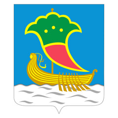 Coat of Arms of Naberezhnye Chelny (Tatarstan), Russia, EPS10. Vector illustration