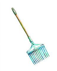 rake for  garden watercolor