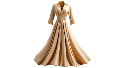 Elegant Flowing Dress: A breathtaking, full-length dress with a graceful silhouette, showcasing exquisite tailoring and luxurious fabric, creating an image of timeless fashion and sophistication.
