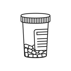 Pill icon in flat style. Drug vector illustration on isolated background. Medicine pharmacy sign business concept.