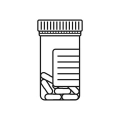 Pill icon in flat style. Drug vector illustration on isolated background. Medicine pharmacy sign business concept.