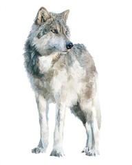 Obraz premium wolf isolated on white