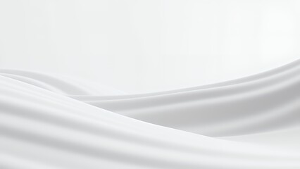 Fototapeta premium 優雅な動きを表現する白い布のようなウェーブ