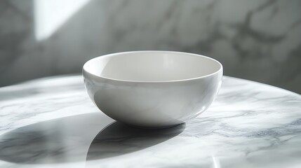 Serving healthy bowl on marble table