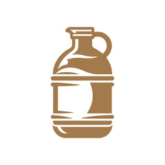 Brown Glass Jug Icon: Rustic, Vintage, Simple,  Water, Beverage, Container,  Farmhouse Style,  Clean Design ai generated