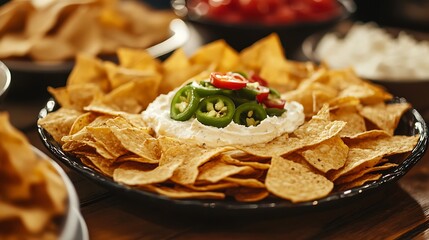 Sesame seed chips platter jalapeno cream cheese