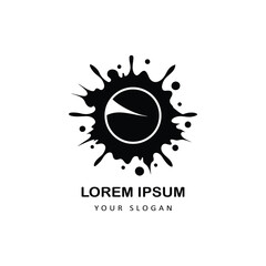 Creative Ink Splash Drawing Logo Design