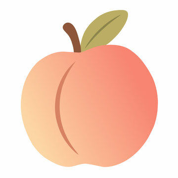 Peach Sticker Vector