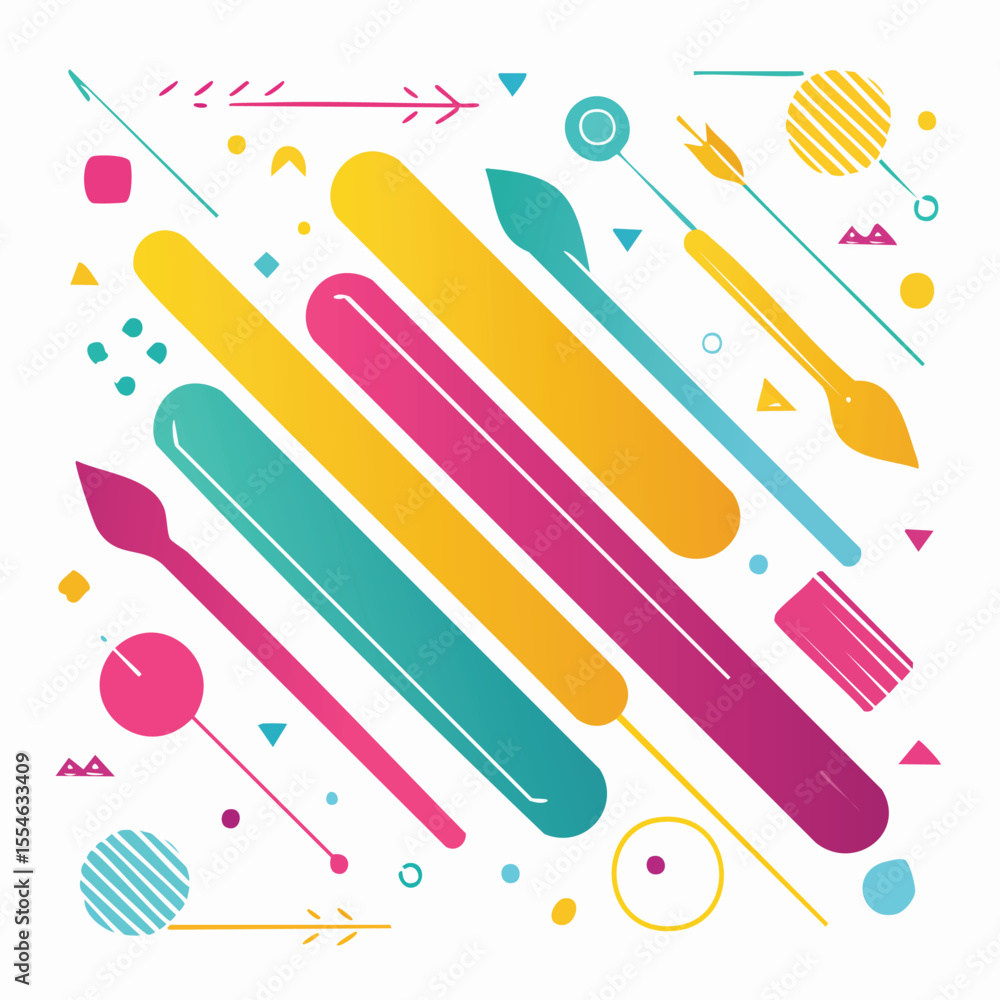 Poster modern vector pattern with multicolor abstract shapes. colorful abstract background.abstract backgro
