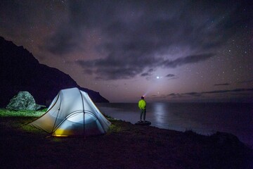 Camping under the stars