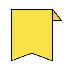 Ribbon banner. Yellow Ribbon frame or label for cards, posters, flyers, and other design projects. Vector illustration