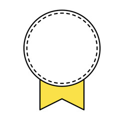 Ribbon banner. Yellow Ribbon frame or label for cards, posters, flyers, and other design projects. Vector illustration