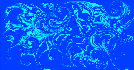 Abstract Swirling Blue and Teal Marble Texture