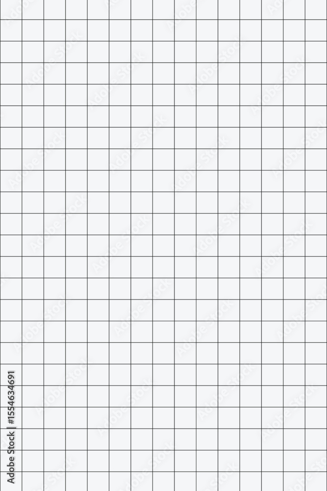 Poster grid square graph line on white background, paper grid square graph line texture.