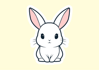 vector illustration of a cartoon rabbit