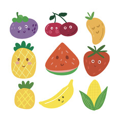 Healty Fruits Illustration
