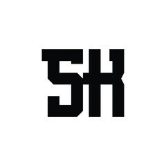SK monogram logo design letter text name symbol monochrome logotype alphabet character simple logo