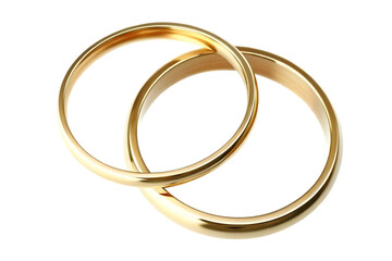 Two Intertwined Golden Wedding Rings Symbolizing Love Commitment and Union on a Clean Black Background for Wedding and Anniversary Celebrations
