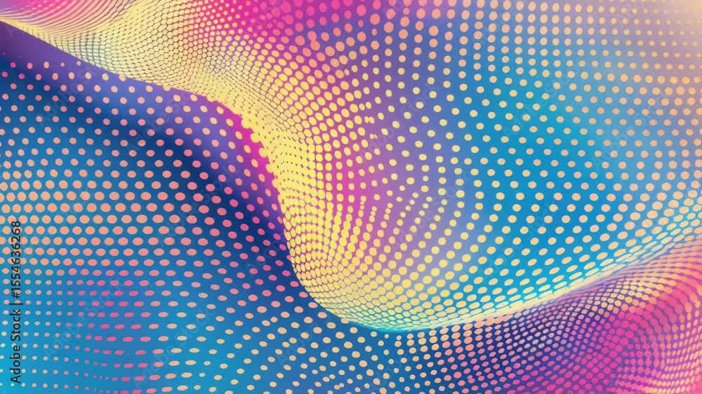 Aufkleber A colorful background featuring random dots and circular patterns