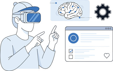 Pioneering Virtual Reality Experiences: Immersive Learning, Brain Training, and Interactive Digital Interface for Enhanced Cognition