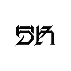 SK monogram logo design letter text name symbol monochrome logotype alphabet character simple logo