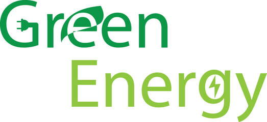 Logo icon Green energy design vector illustration