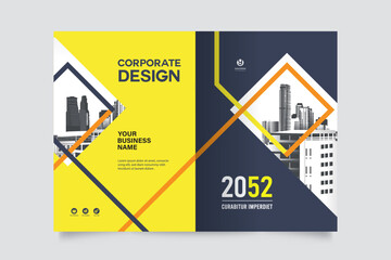 City Background Business Book Cover Design Template